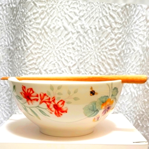 🪭Lenox Porcelain Ramen🍜 Bowl w/Chopsticks - Picture 9 of 14